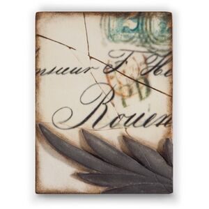 Sid Dickens Rouen T-170 Black and White Decorative Plaque